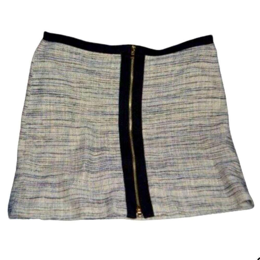 Ann Taylor Women's White and Black Skirt